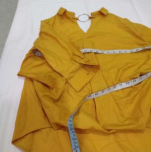 Mustard Top with Ring Detail