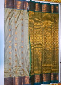 Banarasi Light Grey Colour Saree