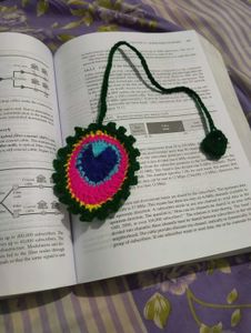 Crochet Peacock Bookmark