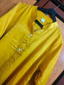 Yellow Mandarin Collar Tunic