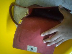 Burgundy Quilted Crossbody Bag