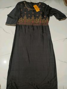 Aurelia Charcoal Grey Kurta