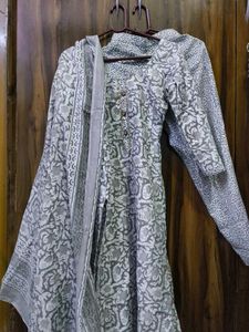 Grey Colour Kurta Set