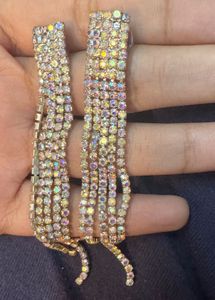 Sparkling Rhinestone Dangle Earrings