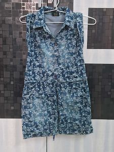 Floral Denim Dress