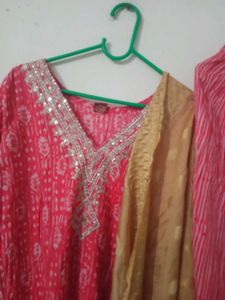 Pink Embroidered Kurta Set