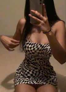 Checkered Bodycon Mini Dress