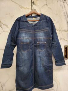 Brand New Denim Dress Or One Peice With Pockets