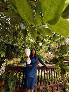 Elegant Blue Midi Dress