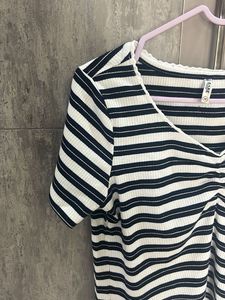 Striped V-Neck Top