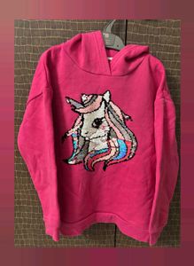 Girls' Pink Unicorn Hoodie