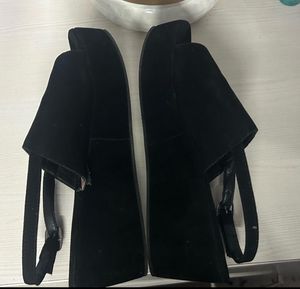 Black Suede Wedge Heels