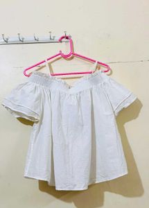 White Off-Shoulder Top