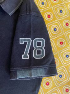 Vintage Navy Polo Shirt - Size M