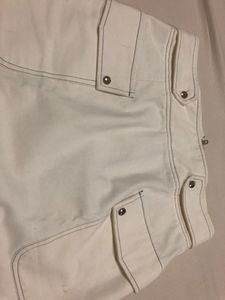 White Mini Skirt with Pockets