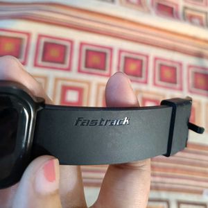Fastrack Black Smart Watch With Charger And Box
