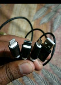 Combo 3 In 1 Or Samsung Data Cable Black White