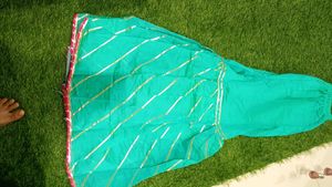 Semi stitched Sharara Suit With Freebies