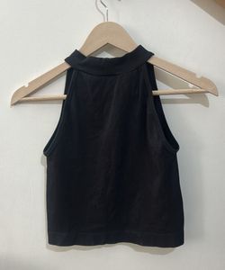 ONLY Black Ribbed Mock Neck Top
