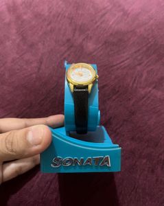 Sonata Women&#39;s Gold-Tone Watch