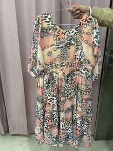 Animal Print Tiered Mini Dress