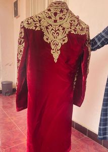 Bridal Sherwani Velvet Full Hand Embroidery