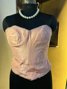 Pink Embellished Corset Top