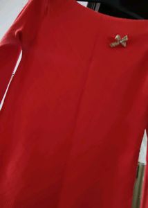 Red Knit Woolen Sweater For Women