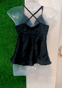 Sleek Black Cowl Neck Cami
