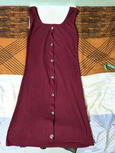Maroon One Piece Bodycon