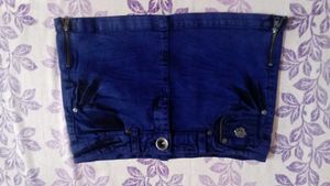 Only Royal Blue Denim Skirt