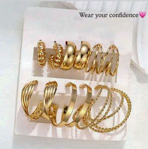 Gold plated Earrings ( Set of 6)