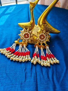 💥⚡ limited 199Rs⚡Elegant Kundan Tassel Earrings