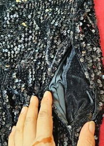 ZARA SEQUIN BLACK SHORTS FOR WOMEN