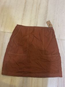 Brown A-Line Skirt