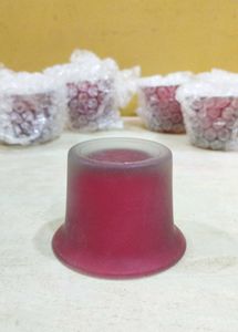 Red Glass Candle Holders