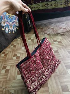 Red Hand Purse Bag