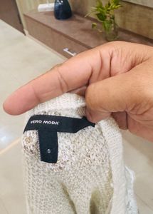 Off White And Gold Sweater