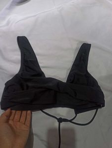 Combo sleeves grey crop and Bralette Bra