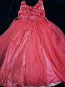Elegant Coral Party Dress