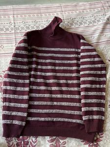 Striped Turtleneck Sweater