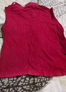 Black Shirt And Red Sleeveless Tshirt