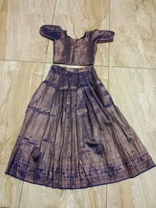 Blue Banarasi Pattupavada