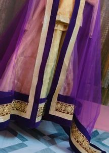 Elegant Lehenga Choli Purple And Cream Colour...