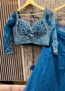 Elegant Blue Lehenga Choli with Dupatta