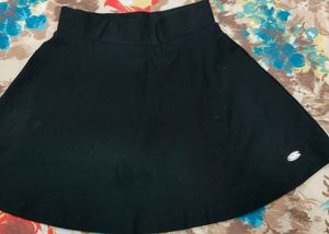 Black Skirt With Checkered Top