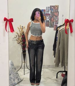 Black And White Crop Top Very Trendy