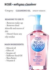 Softymo Kose Speedy Cleansing Oil 💗