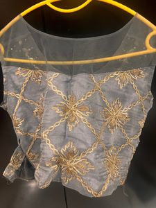 Grey Lehanga With Gota Patti Work