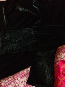 Black Velvet Button-Down Bodycon Dress